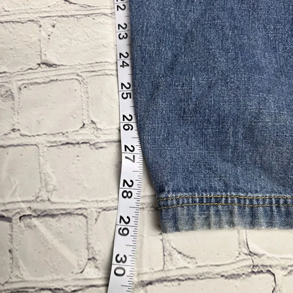Vtg Fubu Men's 34x34 Blue Baggy Loose Fit Denim Jeans